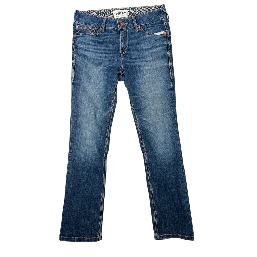 Ariat REAL Denim Burbank Jeans Womens 30S Stackable Straight Leg Western (32x31)
